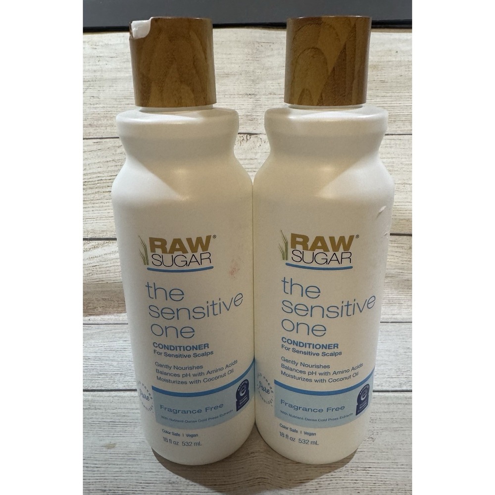 Fragrance Free Raw Sugar The Sensitive One 2 (18 oz) Bottles Conditioner